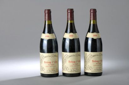 null 3 bouteilles VOLNAY "Les Angles", Naudin-Varrault 1996.
