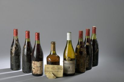 null 6 bouteilles BOURGOGNE Grivelet (SE, bons niveaux, on joint 1 Château-Chalon...