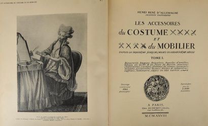null Henry-René d'Allemagne. Les accessoires du costume et du mobilier en trois volumes.

Paris,...