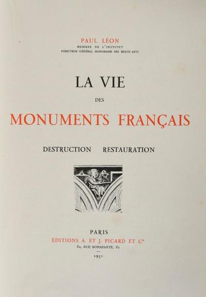 null Paul LEON. La vie des Monuments Français.

Éditions A et J Picard et Cie, 1951...