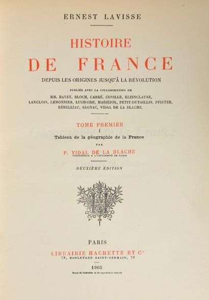 null Ernest LAVISSE. Histoire de France illustrée depuis les origines jusqu'à la...