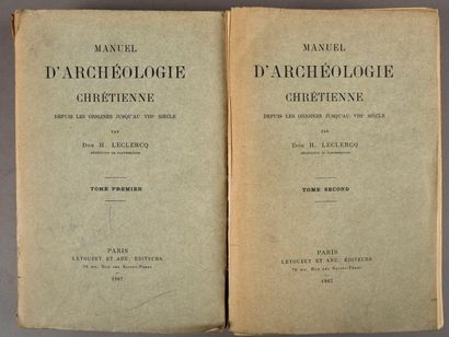 H. LECLERCQ. Manuel d'archéologie chrétienne...