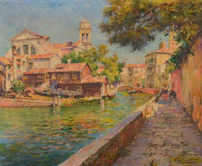 null Julien Gustave GAGLIARDINI (1846-1927)

Vue d'un canal à Venise

Huile sur toile...