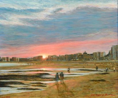 null Philippe de LESTRANGE (né en 1953).

Coucher de soleil sur les Sables-d'Olonne.

Huile...