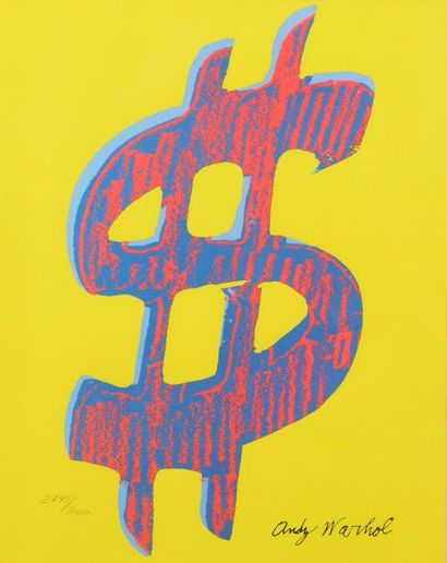 null Andy WARHOL (1928-1987).

Dollar.

Sérigraphie en couleurs signée en bas à droite...