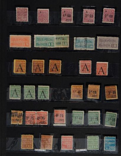 null France COLIS POSTAUX. Emission 1892/1945: Collection de timbres neufs dont n°2,...