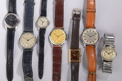 null Ensemble composé de sept montres-bracelets pour hommes et femmes, dont certaines...