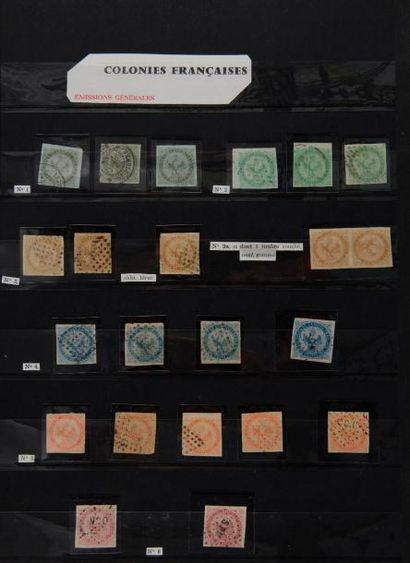 null COLONIES FRANCAISES Emissions 1880/1945 : Collection de timbres neufs et oblitérés...
