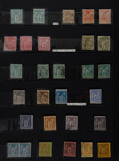 null COLONIES FRANCAISES Emissions 1880/1945 : Collection de timbres neufs et oblitérés...