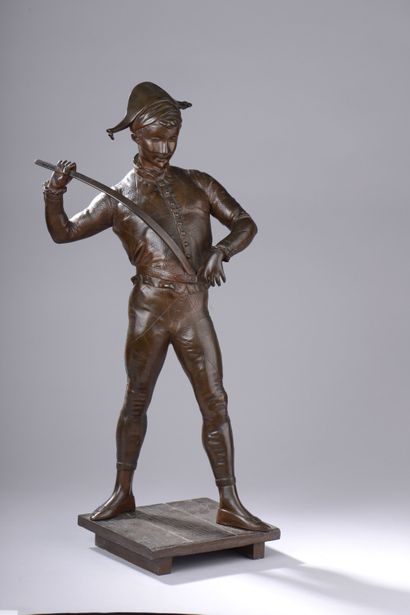 null Paul DUBOIS (1827-1905).

Arlequin.

Bronze à patine médaille signé et numéroté...
