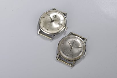 null JAEGER-LECOULTRE et ZENITH.

Deux boîtiers de montre en métal argenté (craquelures...