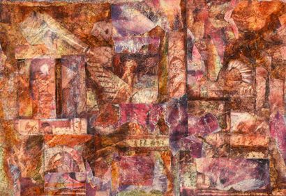 null Anne O'REGAN (né en 1959).

"Deaths and entrances II".

Acrylique, collage et...