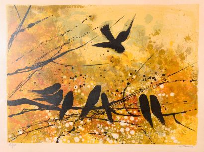 null Michel JOUENNE (1933).

Les oiseaux.

Lithographie en couleur sur papier d'arches,...