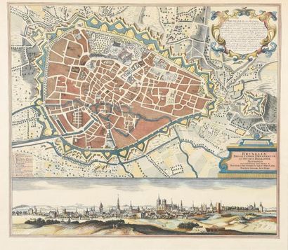 null Matthäus SEUTTER (1678-1757).

Plan de Bruxelles, échelle [1:10 000 env.] ,

Gravure...