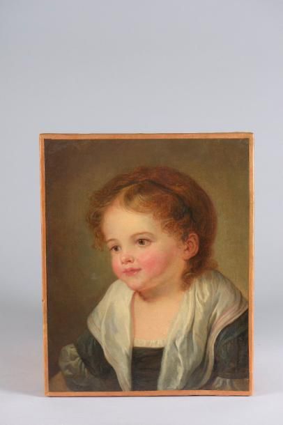 null Suiveur de Jean Baptiste GREUZE, XVIIIe siècle.

Portrait d'une jeune enfant....