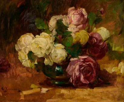 null Georges JEANNIN (1841 - 1925).

Bouquet de pivoines. 

Huile sur toile signée...