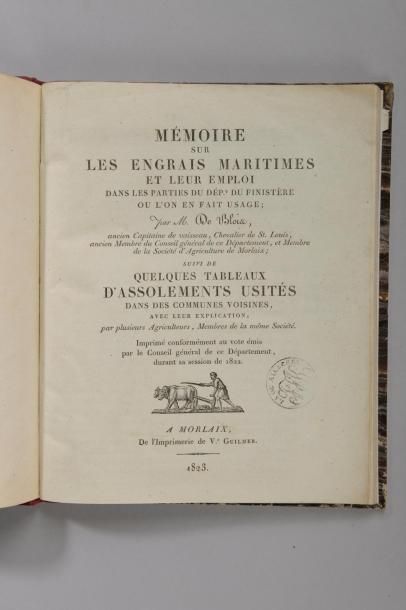 null [BLOIS & LE GOFF]. • BLOIS (Aymar de). Mémoire sur les engrais maritimes et...