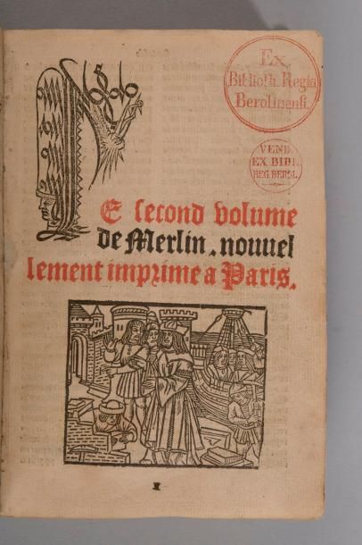 null [MERLIN]. Le second volume // de Merlin, nouuel//lement imprime a Paris. [À...
