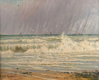 null Albert GOEPP (XIXe - XXe siècles).

La vague.

Huile sur toile signée en bas...