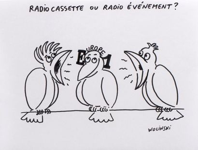 null Campagne publicitaire Europe 1 , "Radio cassette ou Radio évènement ?"[Les perroquets]

Dessin...