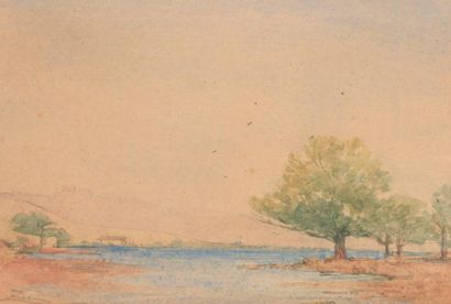 null Félix ZIEM (Beaune, 1821 - Paris, 1911).

Paysage.

Aquarelle sur traits de...