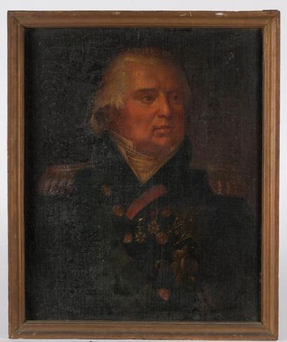 null Attribué à CHARIOU (XIXe siècle).

Portrait de Louis XVIII.

Huile sur toile...