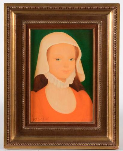 null Guy SERADOUR (Le Touquet-Paris-Plage, 1927 - 2007).

Portrait de femme en buste....