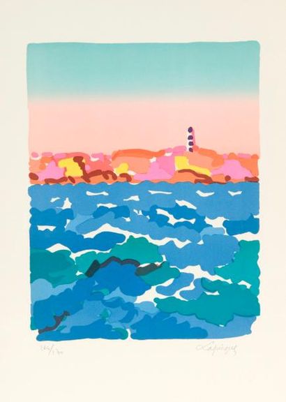 null Charles LAPICQUE (Theizé, 1898 - Orsay, 1988).

La côte d'Ouessant.

Lithographie...