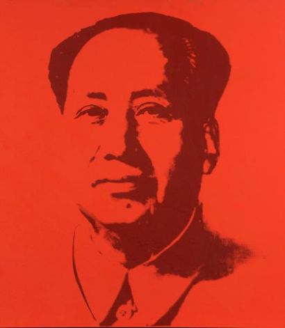 null D'après Andy WARHOL (1928 - 1987).

Mao.

Sérigraphie rouge contrecollée sur...