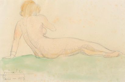 null José Maria MIRALLES (1894 - 1971).

Nus féminins.

Deux dessins signés, situés...
