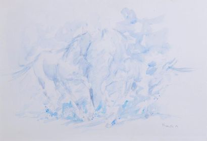 null Bernadette KANTER (née en 1950).

Études de chevaux.

Quatre dessins à l’aquarelle...
