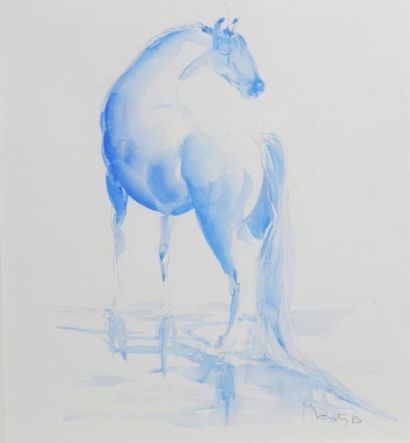 null Bernadette KANTER (née en 1950).

Études de chevaux.

Quatre dessins à l’aquarelle...