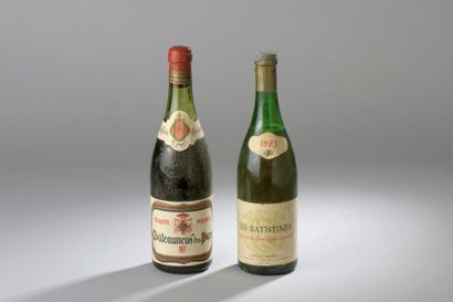 null Ensemble de 2 bouteilles : 

- 1 bouteille CHÂTEAUNEUF-DU-PAPE "Chante-Perdrix",...