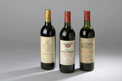 null Ensemble de 3 bouteilles : 

- 1 bouteille Château GRUAUD-LAROSE, 2° cru Saint-Julien...