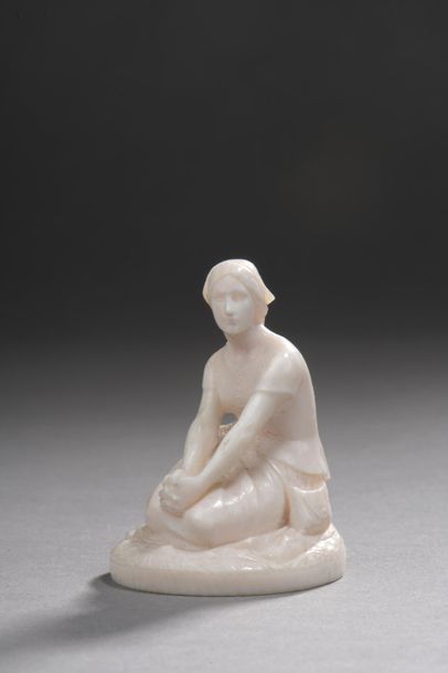 null 

Ensemble d'ivoires (elephantidae spp) sculptés : un chien assis, Jeanne d'Arc...