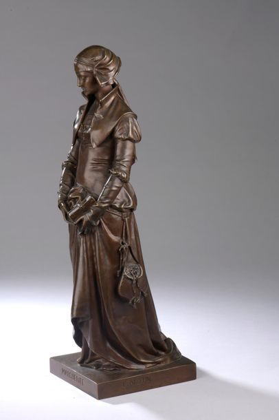 null Eugène-Antoine AIZELIN (Paris 1821 - Paris 1902).

Marguerite ou la reine Margot.

Bronze...