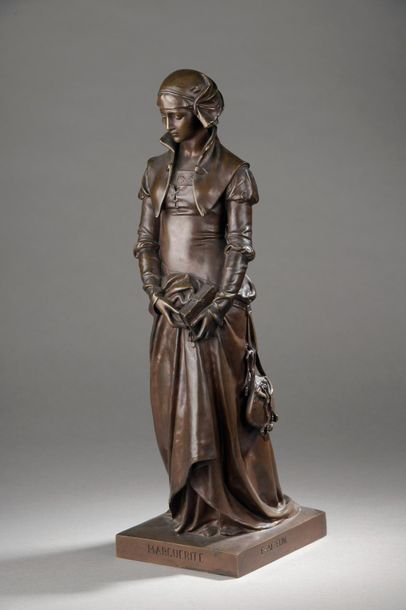 null Eugène-Antoine AIZELIN (Paris 1821 - Paris 1902).

Marguerite ou la reine Margot.

Bronze...