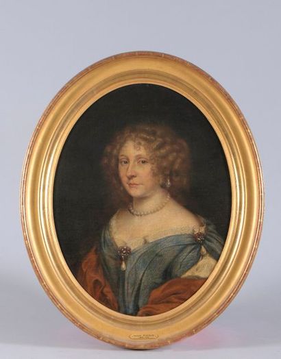null École française du XVIIe siècle, entourage de Pierre MIGNARD.

Portrait de dame...