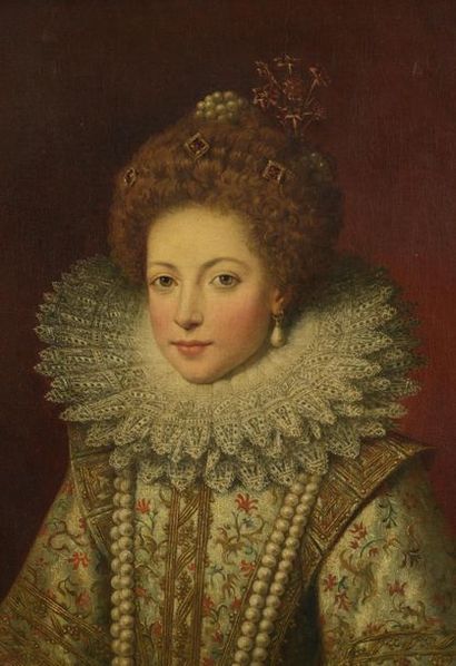 null Dans le goût de Frans Pourbus.

Portrait d'Elisabeth de France.

Toile (petites...