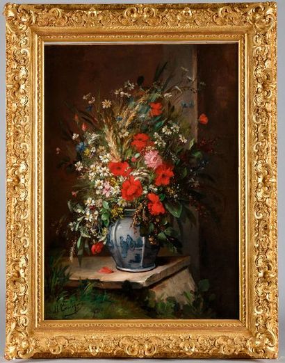 null Eugène-Henri CAUCHOIS (Rouen, 1850 - Paris, 1911).

Fleurs des champs dans un...