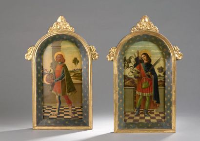 null Dans le goût de l'école florentine de la Renaissance.

Deux saints.

Paire de...