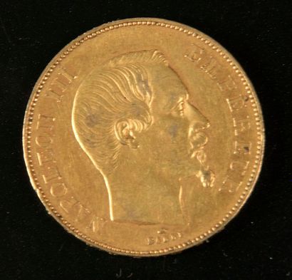 null Une pièce en or de 50 francs français 1855.

Lot vendu sur désignation - non...
