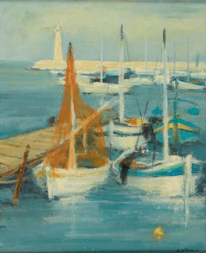 null Maurice BILBEAUD (1919 - 1997).

"Barques de Provence".

Huile sur toile titrée...