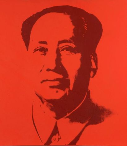 null Andy WARHOL (1928 - 1987) d'après.

Mao.

Sérigraphie rouge contrecollée sur...