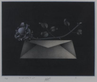 null Mario AVATI (1921- 2009). 

Une rose venue de loin.

Lithographie signée en...