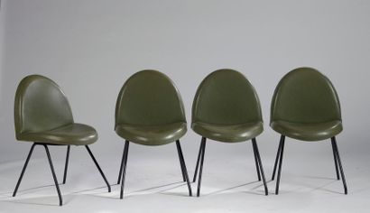 null André MOTTE (1925 - 2013) pour les éditions STEINER.

Quatre chaises modèle...