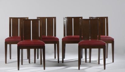 null Philippe HUREL (né en 1955).

Suite de six chaises modèle "6Wallis" en hêtre...