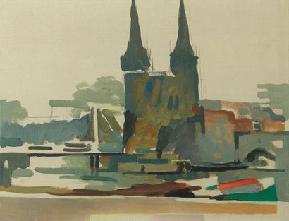 null Roland BIERGE (1922 - 1991).

Vue de Delft.

Huile sur toile signée en bas à...