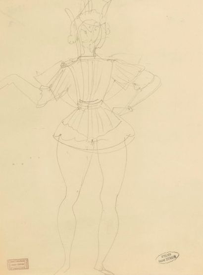 null André DERAIN (1880 - 1954).

Étude de costume d'homme.

Dessin à la mine de...