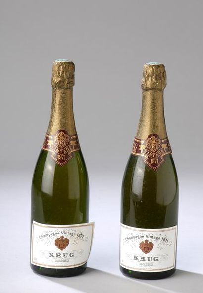 null 2 bouteilles CHAMPAGNE "Vintage", Krug 1971 (très belles) 